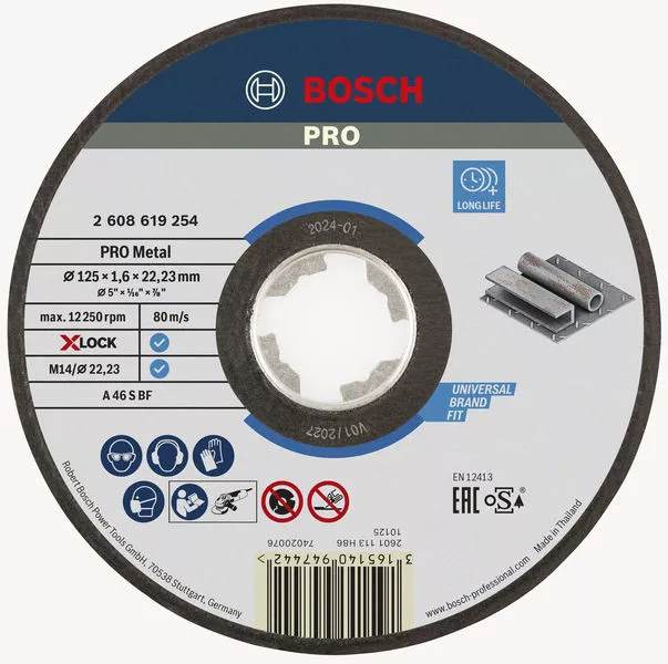 disque à tronçonner XLock Expert for Metal 125mm moyeu plat